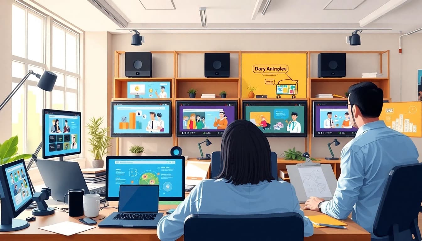 Erstellen Sie beeindruckende Unternehmensanimationen in einem kreativen Studio.