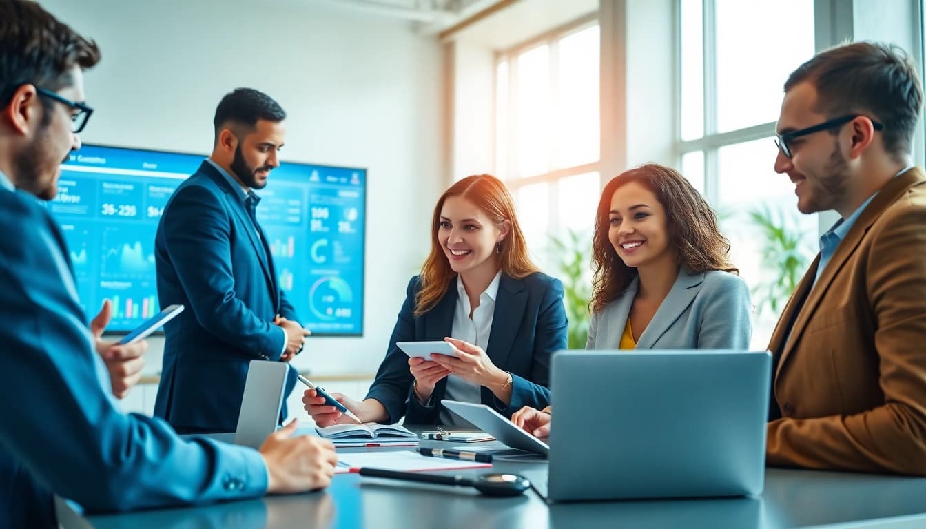 Engage with an AI assistant for enterprise teams in a modern collaboration space.