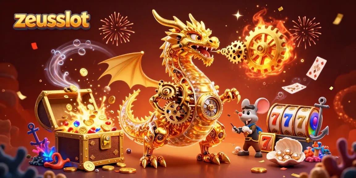 Experience a thrilling zeusslot adventure with a golden dragon and treasures exploding around