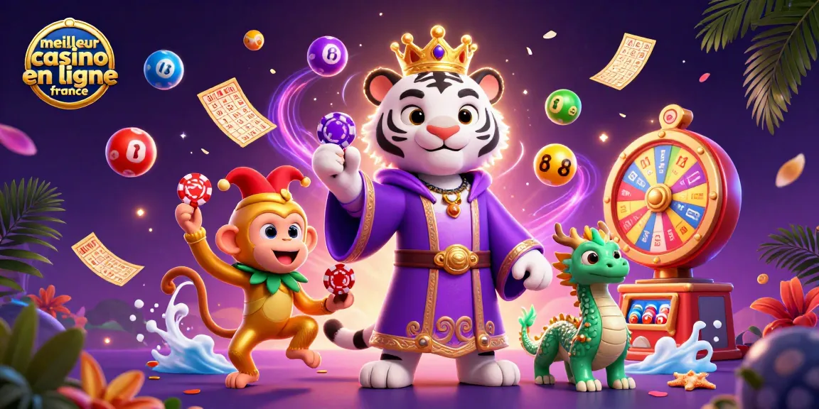 Profitez de l'expérience de jeu au meilleur casino en ligne France avec des éléments animés et colorés.