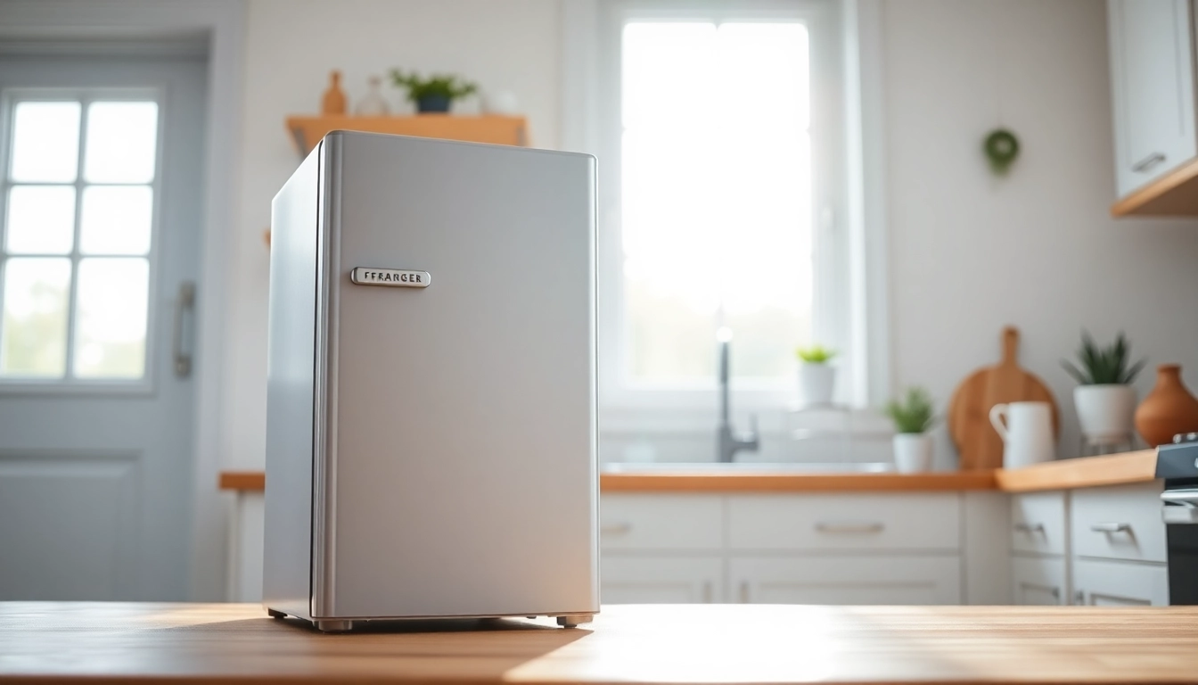 Check out this stylish affordable mini fridge and freezer perfect for your kitchen.