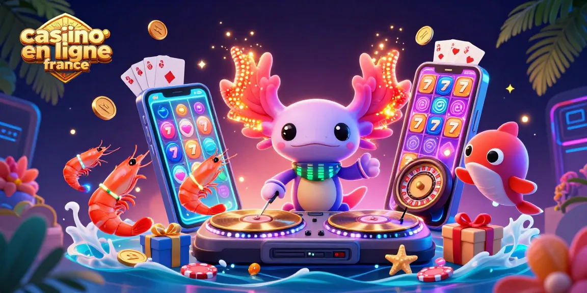 Vibrez avec le meilleur casino en ligne France, rejoignez le DJ axolotl et ses amis dans une fête sous-marine!