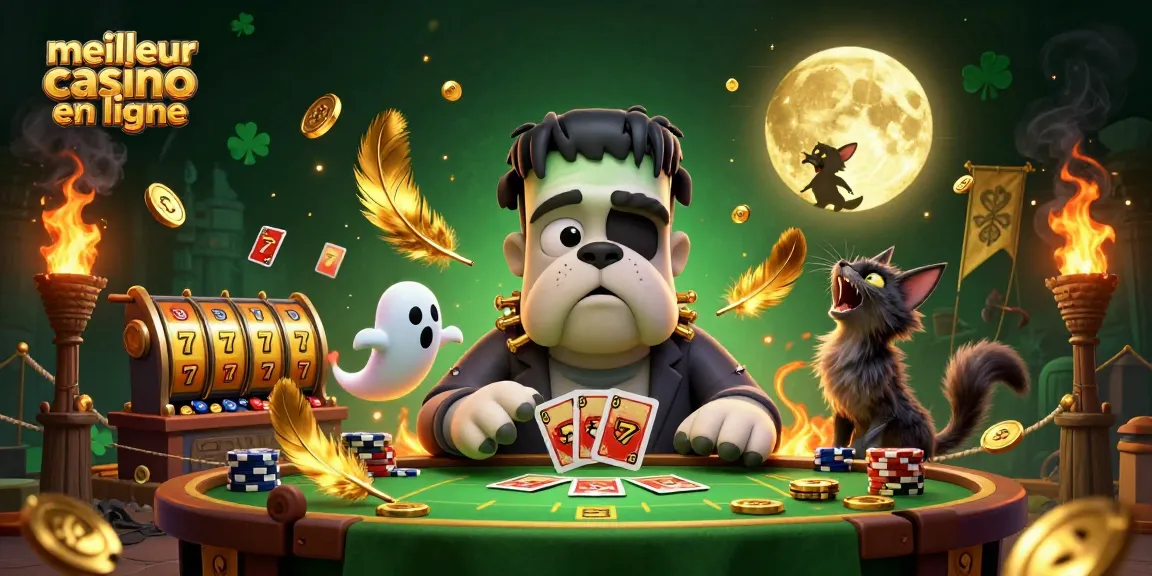 Jouer au meilleur casino en ligne avec des personnages de casino vivant dans une scène dynamique et colorée.