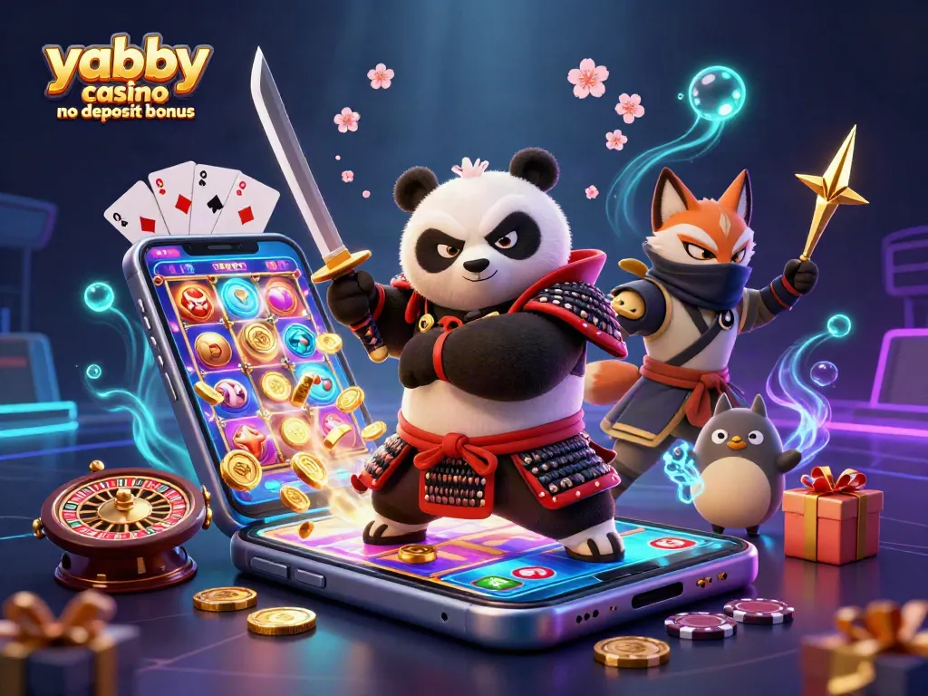 Win with the yabby casino no deposit bonus, featuring vibrant gaming visuals and engaging characters.