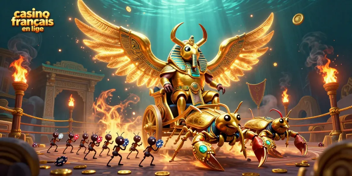 Revivez l'expérience des jeux avec casino français en ligne dans une illustration dynamique captivante.