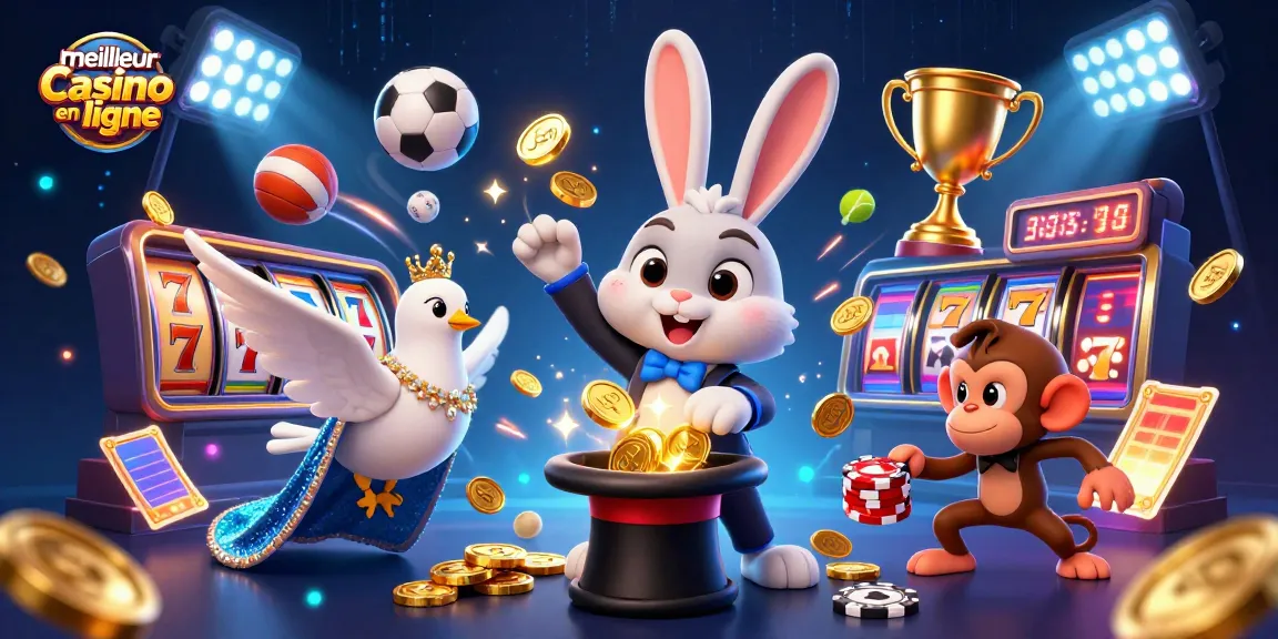 Jouer au meilleur casino en ligne avec un magicien, une colombe, et un singe farceur.