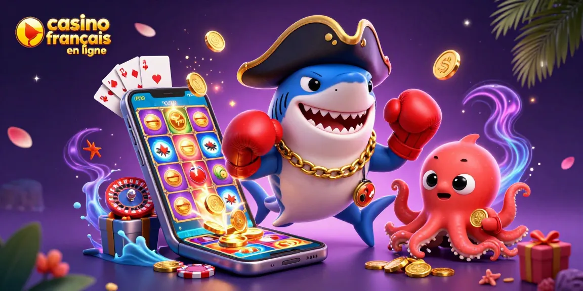 Jouez à casino francais en ligne avec des personnages fantastiques comme un requin capitaine et un poisson-globe.