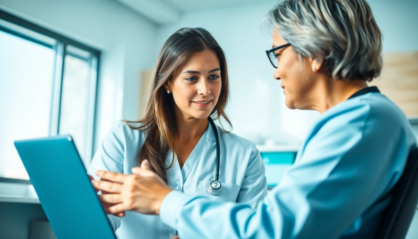 Optimizing seo für Ärzte with a doctor engaged in a consultation.