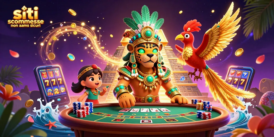 Scommetti nei siti scommesse non AAMS sicuri e scopri le opportunità vincenti in un'illustrazione vivace.