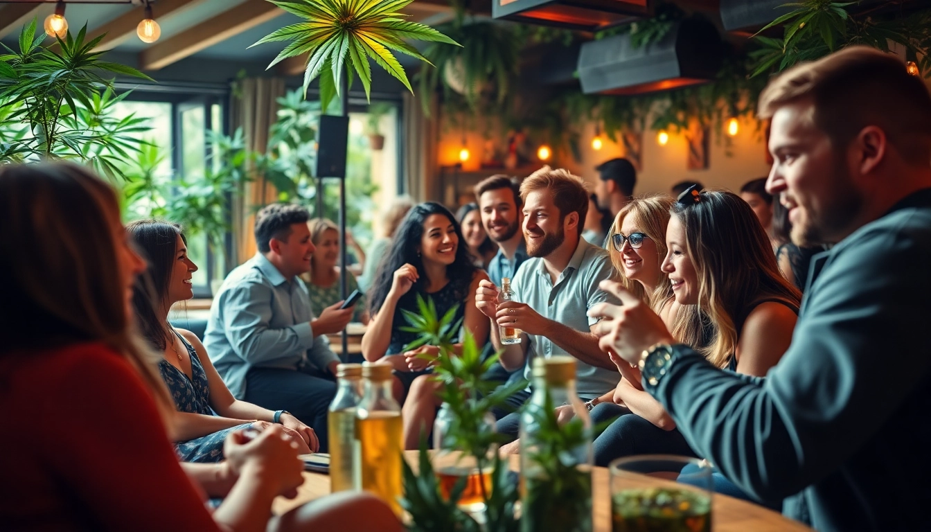 Erlebe die Atmosphäre der Cannabis Clubs Lloret De Mar mit fröhlichen Gästen.