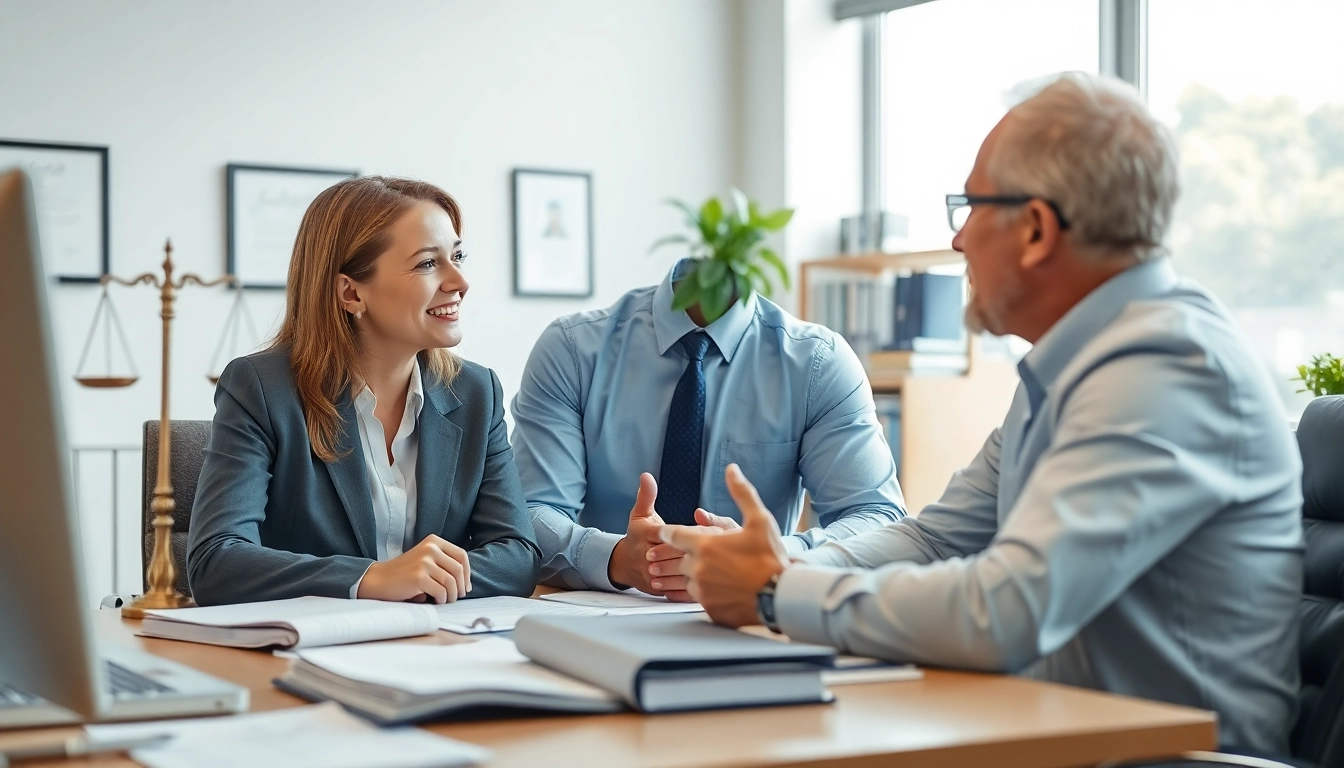 Clearwater truck accident attorney advising a client in an inviting office environment.