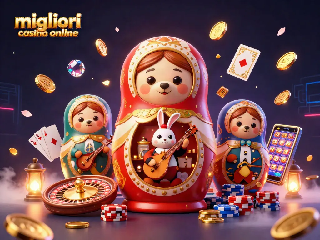 Gioca ai migliori casino online con l'orso Matryoshka, gemme scintillanti e giochi emozionanti