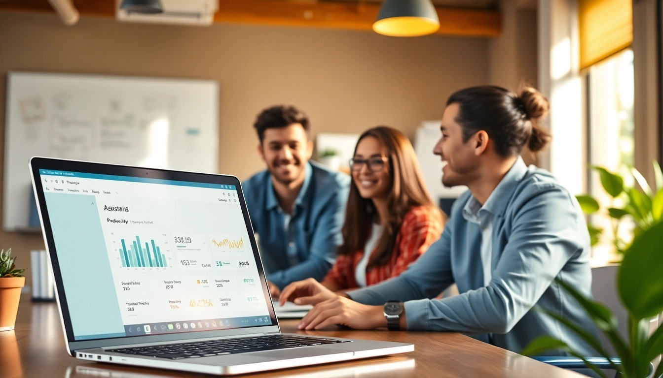 Enhance collaboration with an AI assistant for enterprise teams supporting video calls in a modern office.