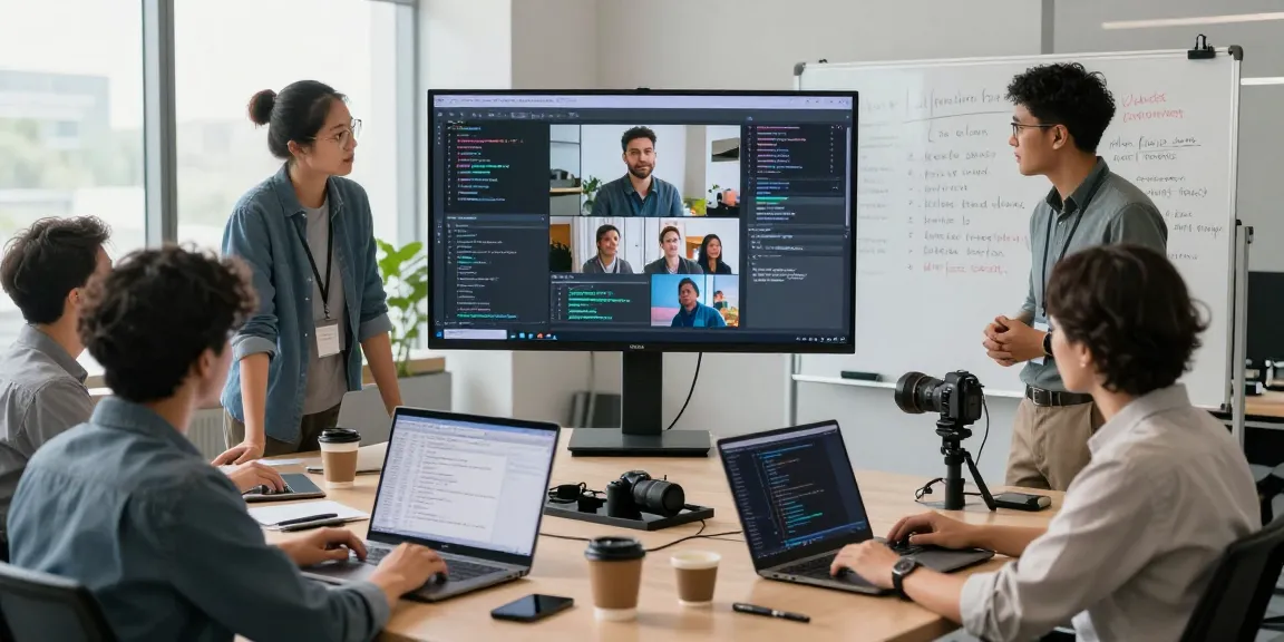AI image detector in action, showcasing professionals analyzing content moderation data in a high-tech workspace.