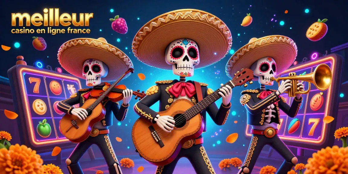 Jouez au meilleur casino en ligne France avec cette illustration animée des personnages colorés et des éléments de jeu captivants.