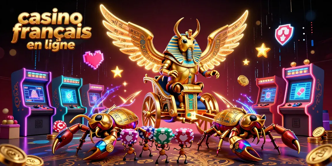 Faites l'expérience du jeu avec casino français en ligne grâce à une illustration captivante des jeux d'arcade.