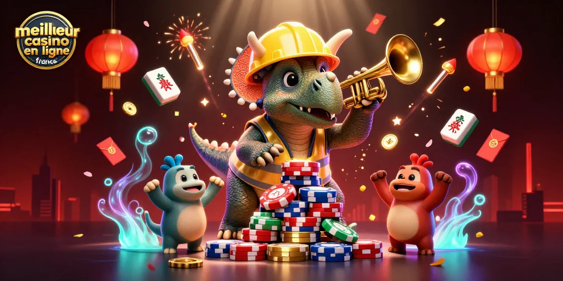 Construisez avec le meilleur casino en ligne France, une scène festive de jeux de casino et de célébrations.