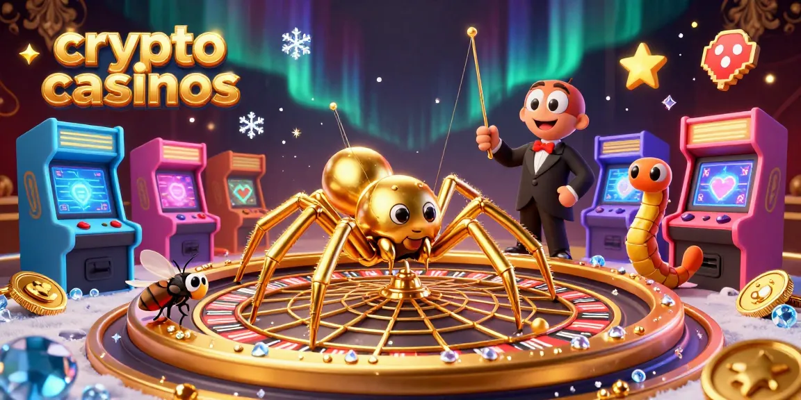Placer vos paris dans les crypto casinos avec une illustration animée captivante.
