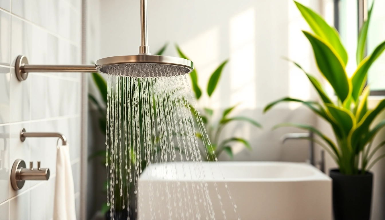 Showcasing sunny shower USA with elegant bathroom fixtures that inspire relaxation and modernity.