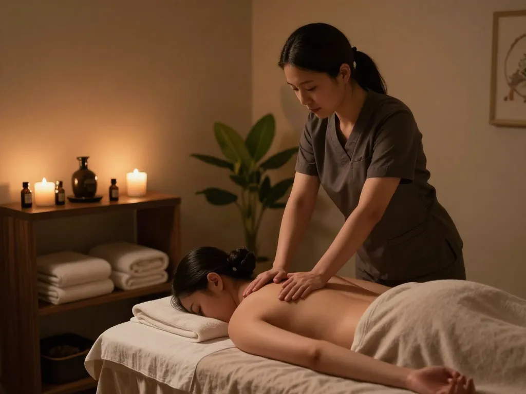 Engaging 창동출장마사지 therapy scene in a serene spa environment with soothing elements.