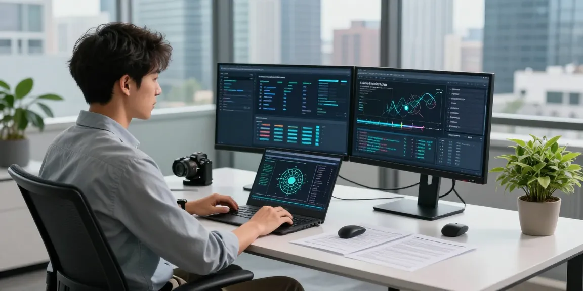 Visualize how https://shs-dome5.com/ enhances digital security with modern tools in an urban office.