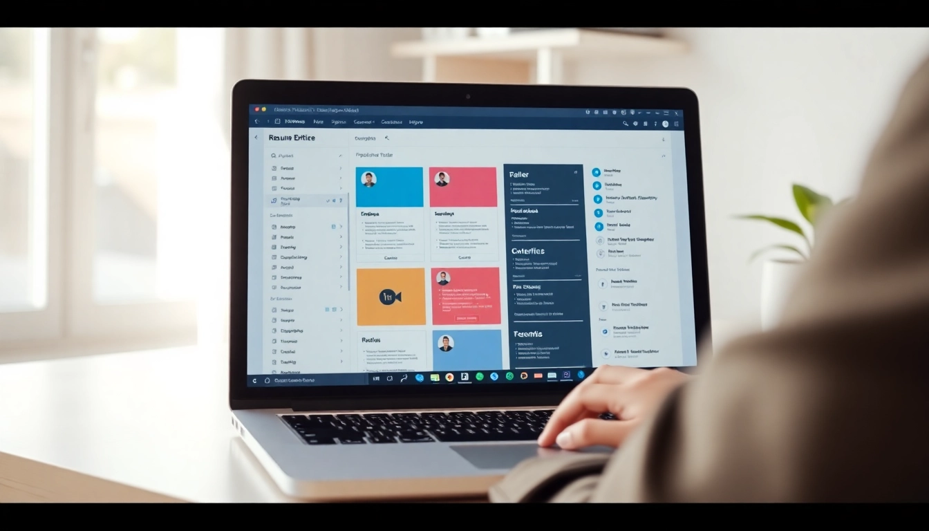 Create a sleek Resume Builder online with this vibrant, user-friendly interface.