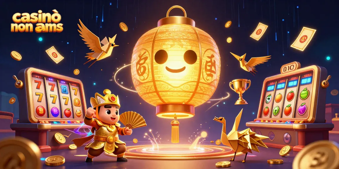 Gioca nei casinò non AAMS con simboli fortunati e spiriti dei giochi d'azzardo animati.