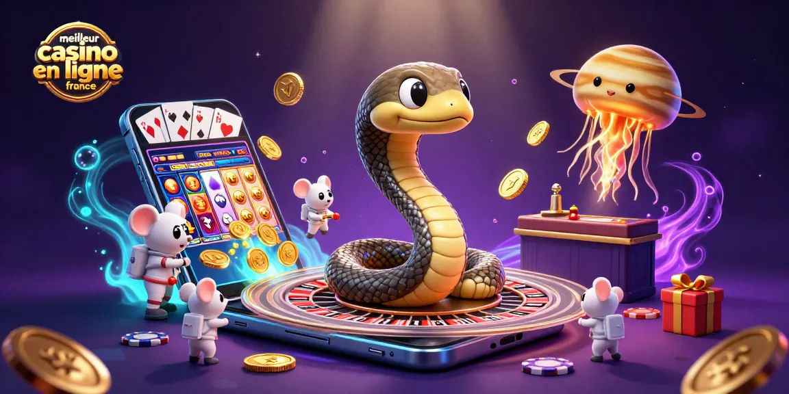 Le meilleur casino en ligne France: amusez-vous avec une illustration 3D captivante de jeux de casino.