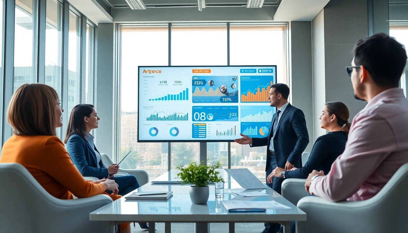 B2B competitive intelligence analysis in a modern office with data-driven insights.