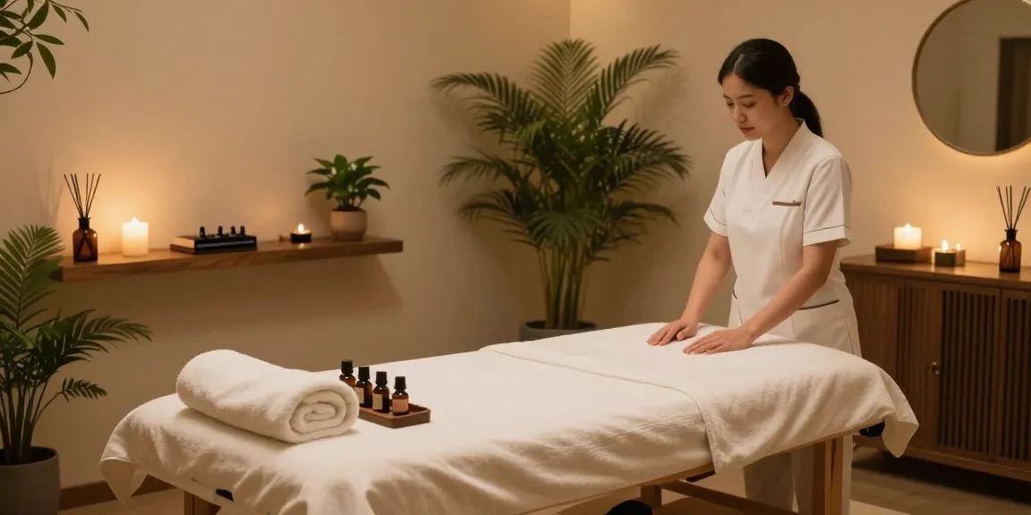 1인샵 wellness treatment room with calming decor and serene atmosphere for relaxation