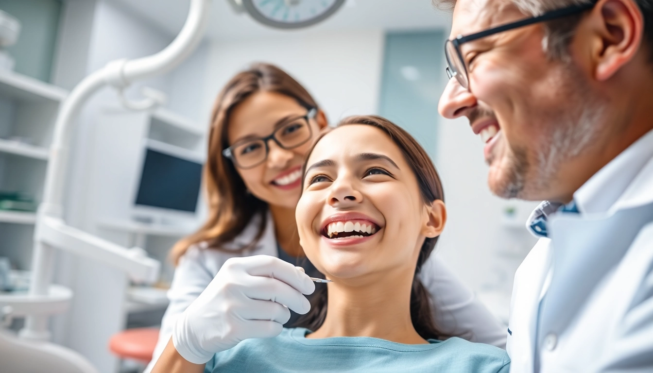 Edmonton orthodontist consulting with a patient in a bright, professional clinic.