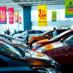 Explore a vibrant car dealership scene as you buy a car and engage with options.