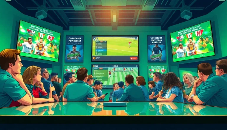 Engage with the best sportsbooks in Mexico featuring vibrant betting atmosphere and excited bettors.