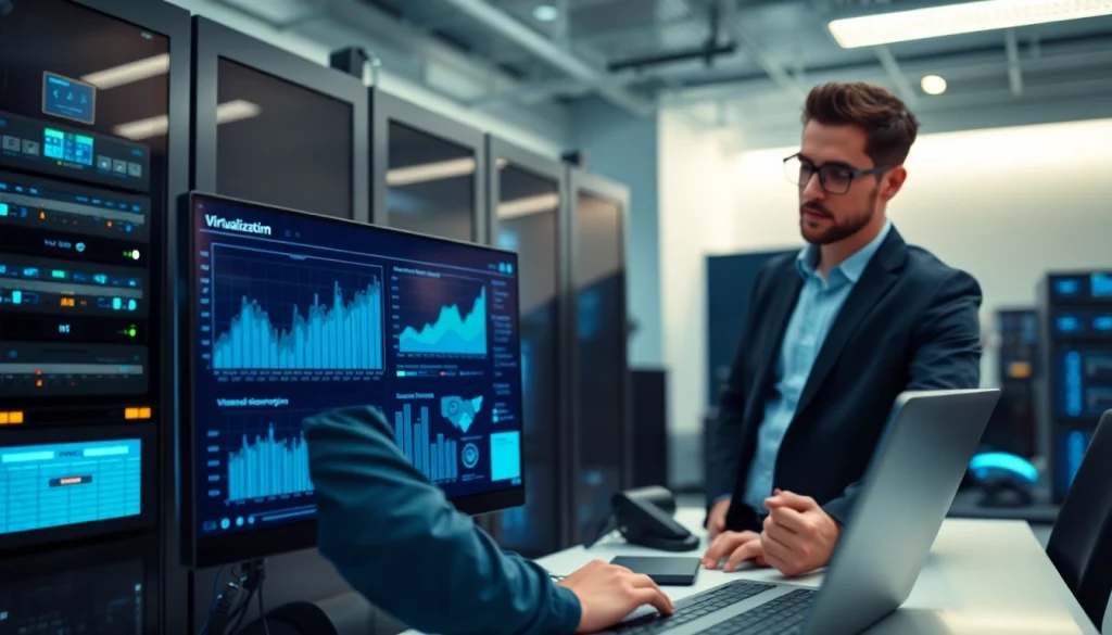 Highlighting the Best MSP for virtualization and storage in a professional office with advanced tech solutions.