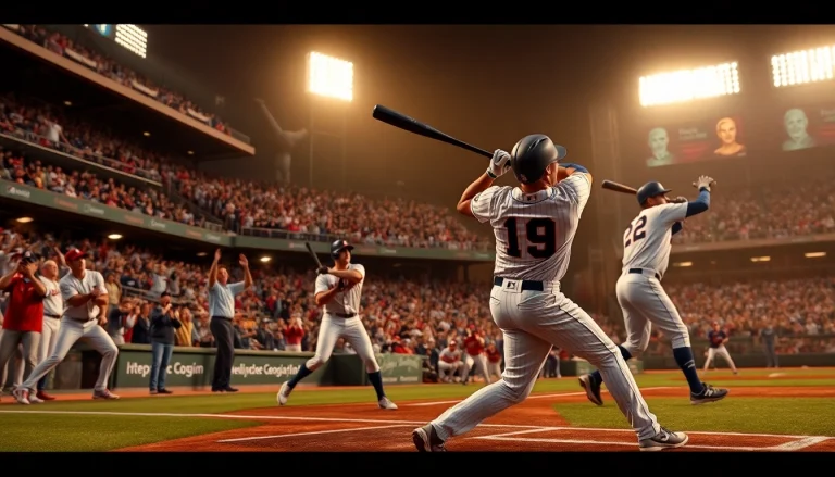 mlb중계의 생생한 현장을 보여주는 야구 플레이어