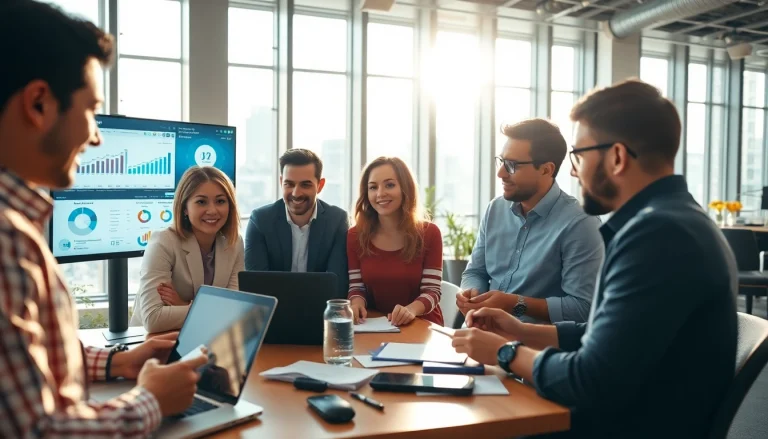 Implementing smm services with a professional marketing team in a collaborative office.