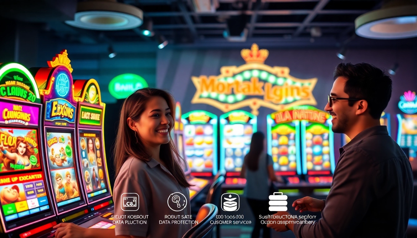 Situs kode4d showcases an engaging online slot gaming experience with vibrant machines and happy players.