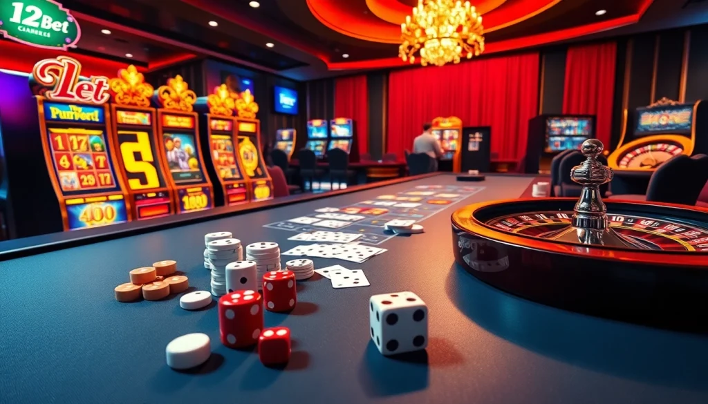 Experience ink vao 12bet with an exciting online casino scene featuring vibrant gaming elements.