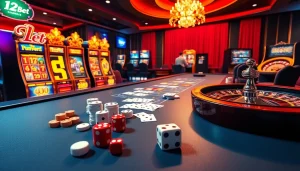 Experience ink vao 12bet with an exciting online casino scene featuring vibrant gaming elements.