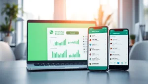 Integrate WhatsApp Business CRM content into a professional business communication setting with technology.