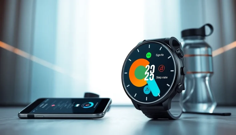 LC88 Smart Watch with HD display showcasing health metrics in a modern setting.