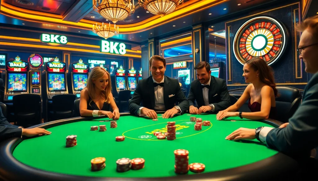 Experience the excitement of BK8 with high-stakes poker as players engage in thrilling gameplay.