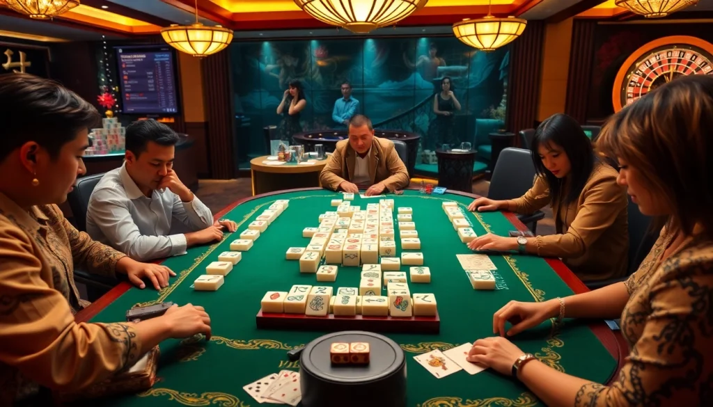 Rasakan kegembiraan link mahjong dalam suasana kasino mewah, menampilkan permainan strategis dan ubin-ubin yang indah.