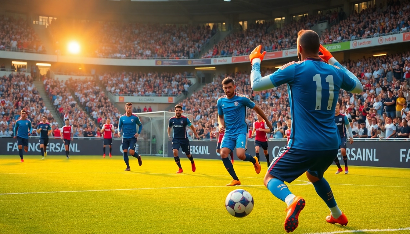 Engaging scene of soccer action featuring บ้านบอลผลบอล during a training session with cheering crowds.