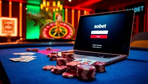 Experience elite gaming with link alternatif sbobet on an illuminated casino table.