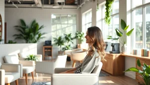 Aveda salon San Diego offering a complimentary haircut with highlights in a serene, stylish atmosphere.