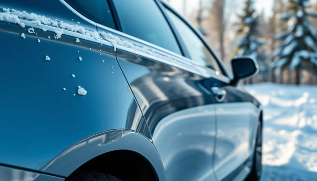 PPF winter road salt protection for vehicles ensuring stunning shine in snowy environments.