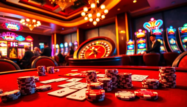 Experience the thrill of betting at https://xx88.nl/ with an elegant casino scene featuring a luxurious poker setup.