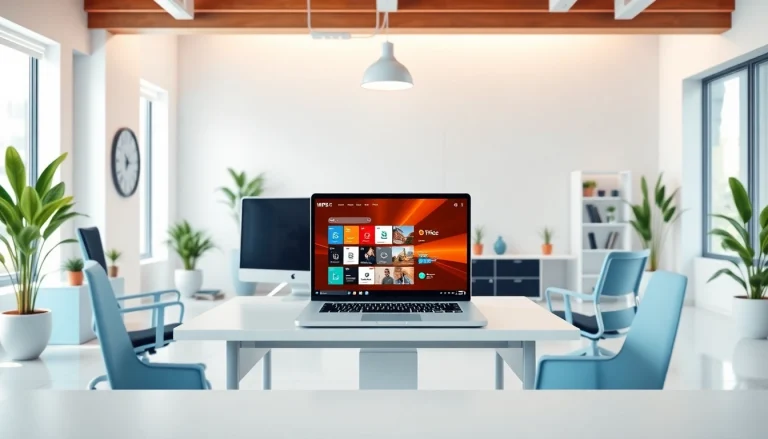 时尚工作空间中的现代笔记本电脑上显示的 WPS Office 界面。