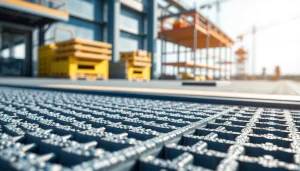 Discover various GRP Grating Supplier solutions displayed prominently in an industrial context.